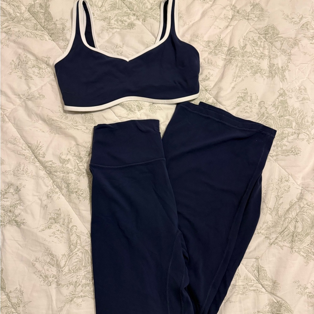 YPB Navy Blue Women’s Active Bralette & yoga pants Set